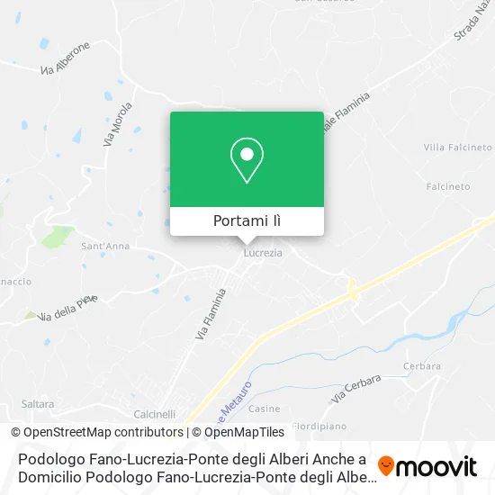 Mappa Podologo Fano-Lucrezia-Ponte degli Alberi Anche a Domicilio Podologo Fano-Lucrezia-Ponte degli Albe