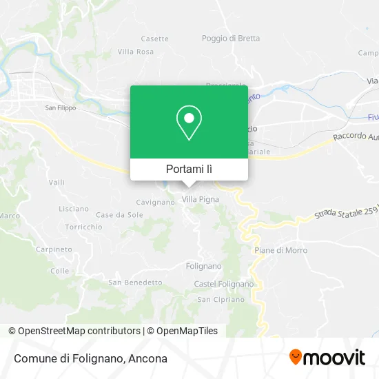 Mappa Comune di Folignano
