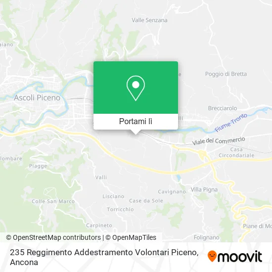 Mappa 235 Reggimento Addestramento Volontari Piceno