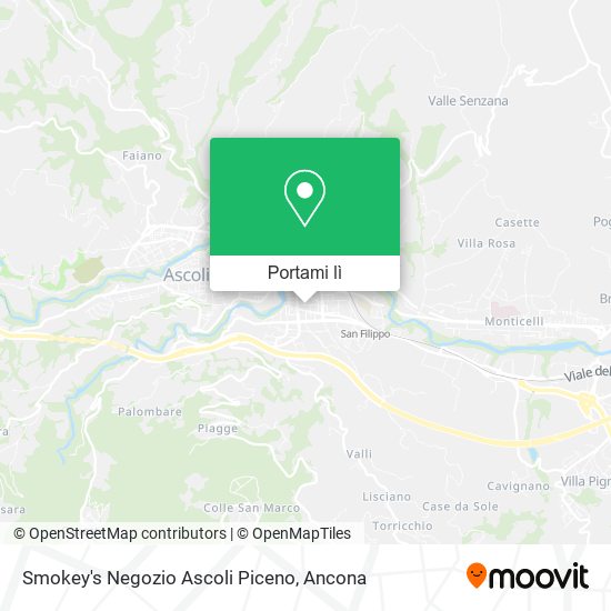 Mappa Smokey's Negozio Ascoli Piceno