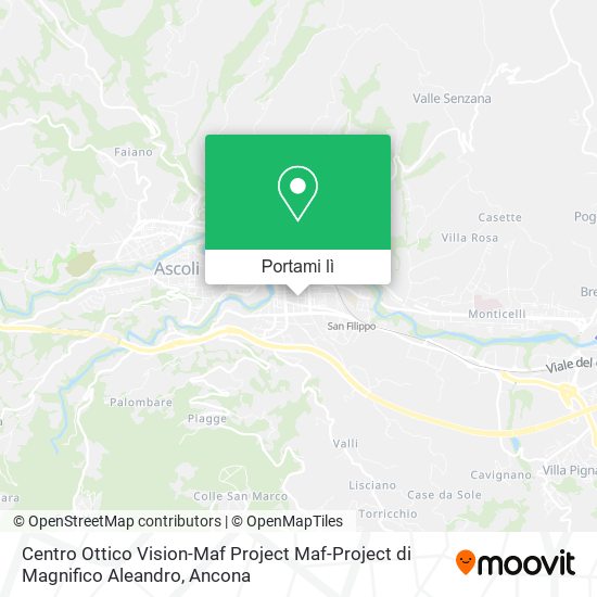 Mappa Centro Ottico Vision-Maf Project Maf-Project di Magnifico Aleandro