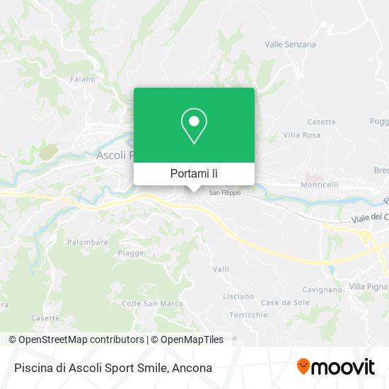 Mappa Piscina di Ascoli Sport Smile