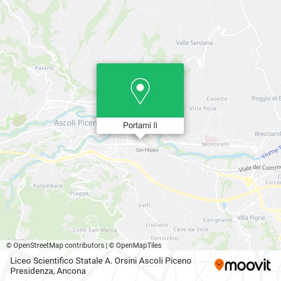 Mappa Liceo Scientifico Statale A. Orsini Ascoli Piceno Presidenza