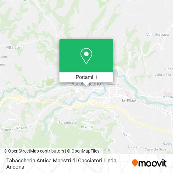 Mappa Tabaccheria Antica Maestri di Cacciatori Linda