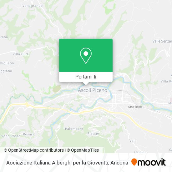 Mappa Aociazione Italiana Alberghi per la Gioventù