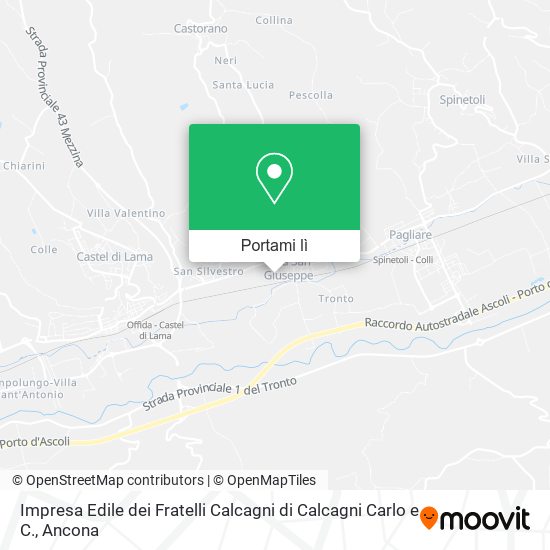 Mappa Impresa Edile dei Fratelli Calcagni di Calcagni Carlo e C.