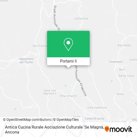 Mappa Antica Cucina Rurale Aociazione Culturale 'Se Magnà