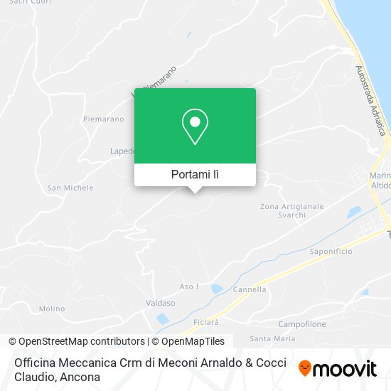 Mappa Officina Meccanica Crm di Meconi Arnaldo & Cocci Claudio