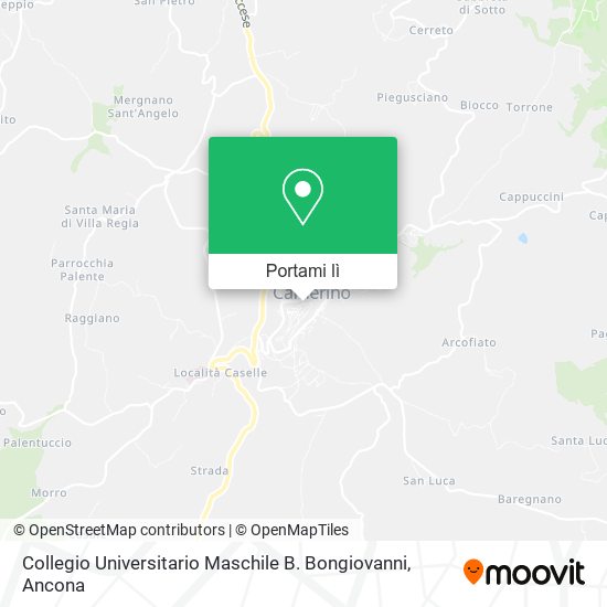 Mappa Collegio Universitario Maschile B. Bongiovanni