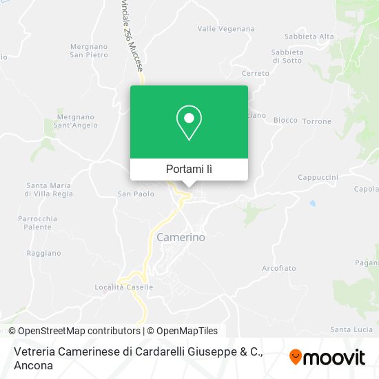 Mappa Vetreria Camerinese di Cardarelli Giuseppe & C.