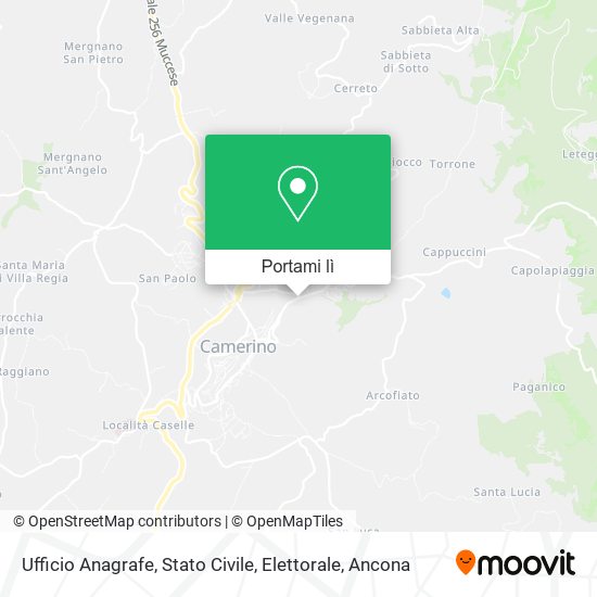 Mappa Ufficio Anagrafe, Stato Civile, Elettorale