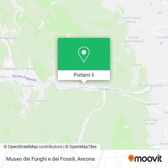Mappa Museo dei Funghi e dei Fossili