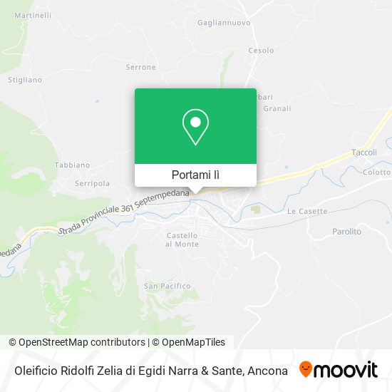 Mappa Oleificio Ridolfi Zelia di Egidi Narra & Sante