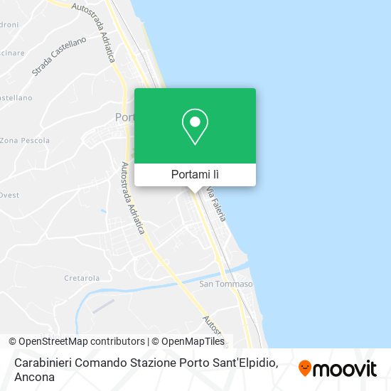 Mappa Carabinieri Comando Stazione Porto Sant'Elpidio