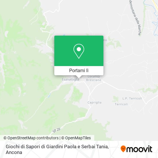 Mappa Giochi di Sapori di Giardini Paola e Serbai Tania