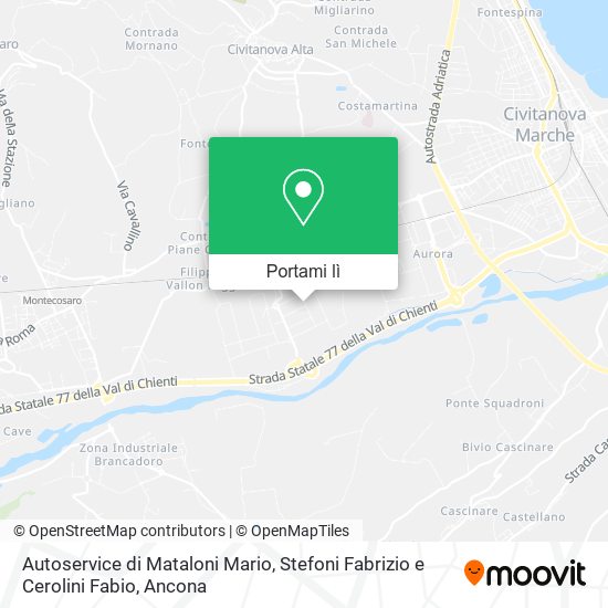 Mappa Autoservice di Mataloni Mario, Stefoni Fabrizio e Cerolini Fabio