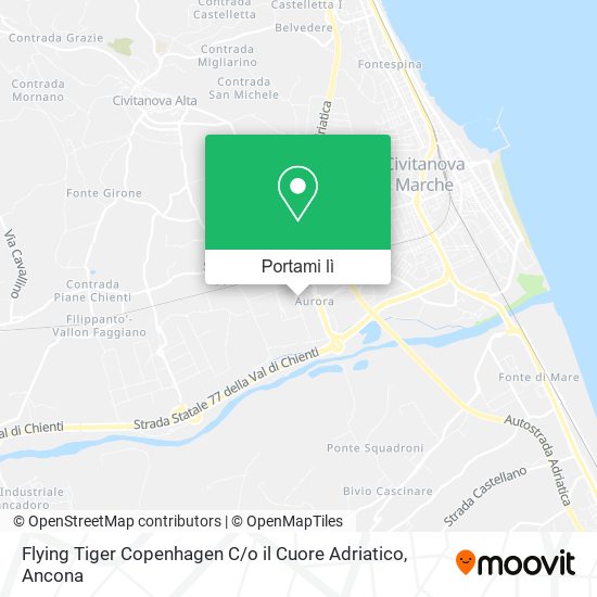 Mappa Flying Tiger Copenhagen C / o il Cuore Adriatico