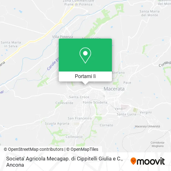 Mappa Societa' Agricola Mecagap. di Cippitelli Giulia e C.