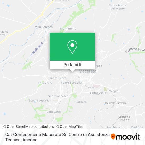Mappa Cat Confesercenti Macerata Srl Centro di Assistenza Tecnica