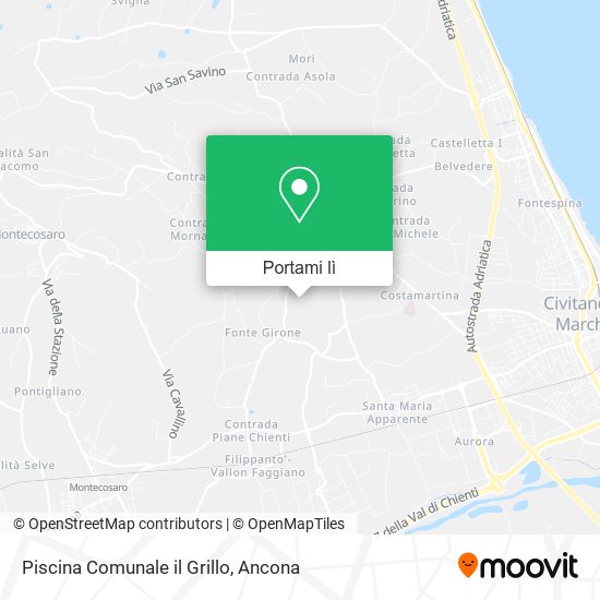 Mappa Piscina Comunale il Grillo