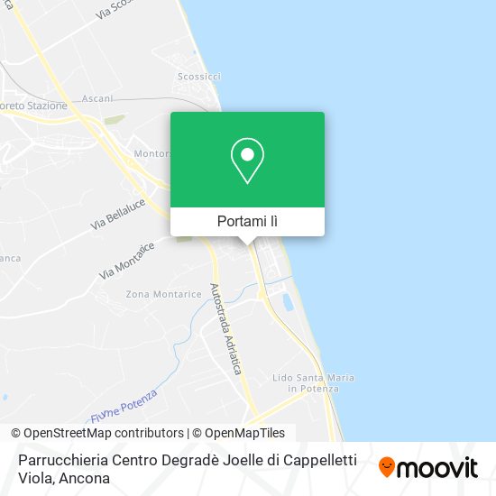 Mappa Parrucchieria Centro Degradè Joelle di Cappelletti Viola