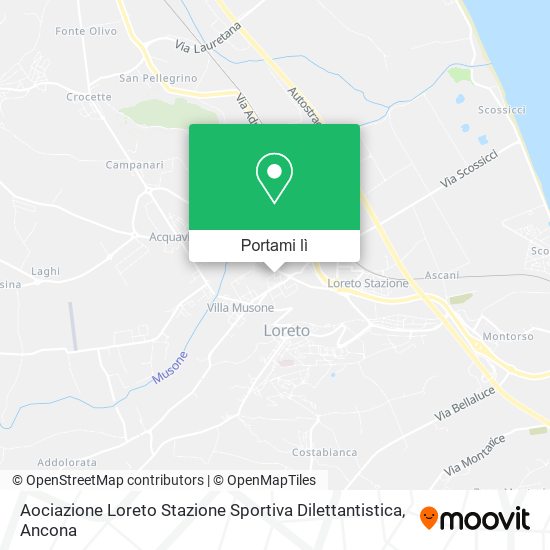 Mappa Aociazione Loreto Stazione Sportiva Dilettantistica