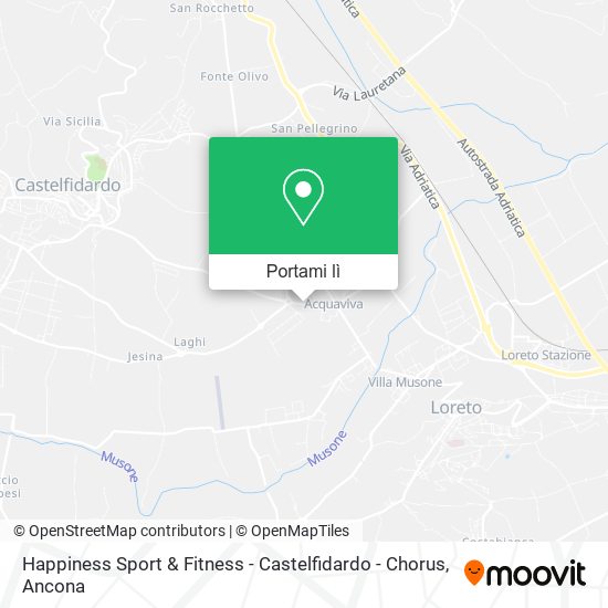 Mappa Happiness Sport & Fitness - Castelfidardo - Chorus
