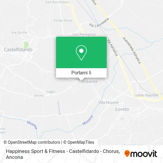 Mappa Happiness Sport & Fitness - Castelfidardo - Chorus