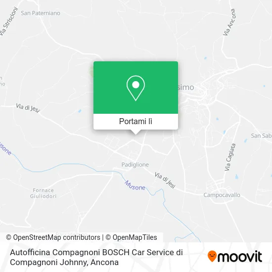 Mappa Autofficina Compagnoni BOSCH Car Service di Compagnoni Johnny