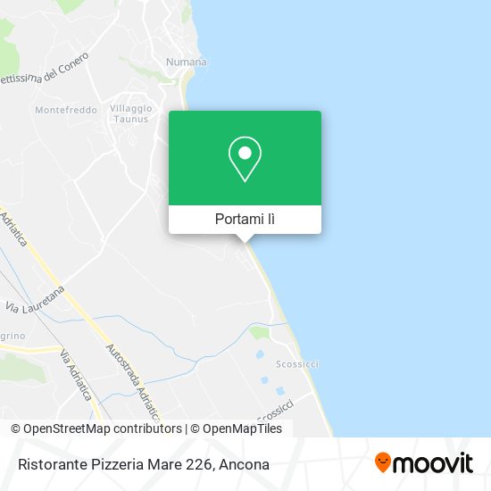 Mappa Ristorante Pizzeria Mare 226