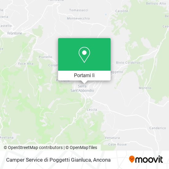 Mappa Camper Service di Poggetti Gianluca