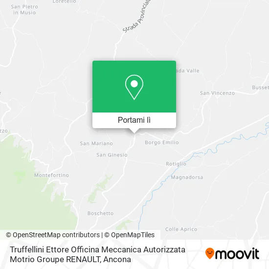 Mappa Truffellini Ettore Officina Meccanica Autorizzata Motrio Groupe RENAULT