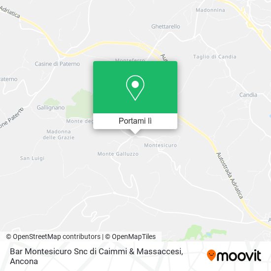 Mappa Bar Montesicuro Snc di Caimmi & Massaccesi