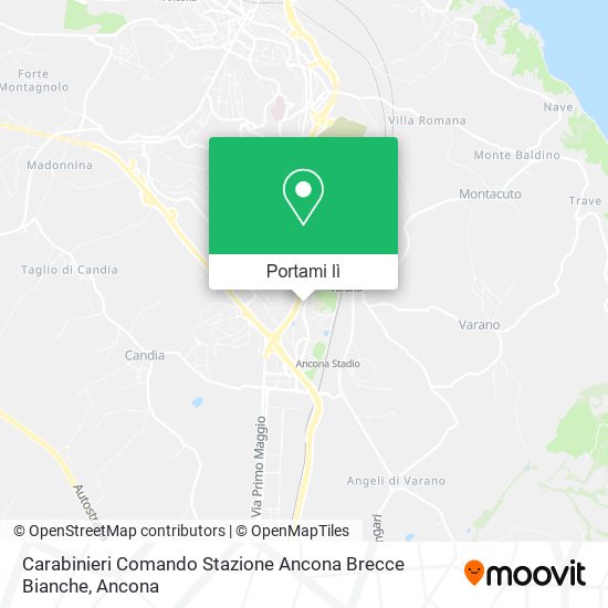 Mappa Carabinieri Comando Stazione Ancona Brecce Bianche