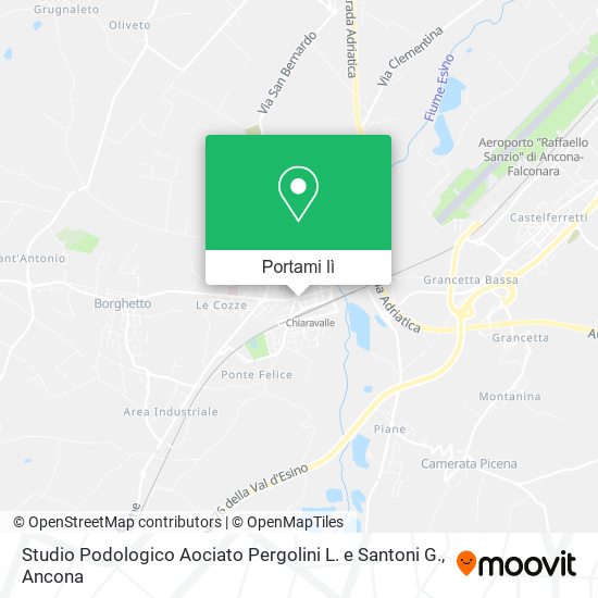 Mappa Studio Podologico Aociato Pergolini L. e Santoni G.