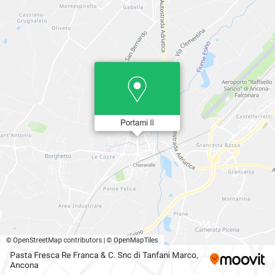 Mappa Pasta Fresca Re Franca & C. Snc di Tanfani Marco