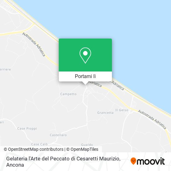 Mappa Gelateria l'Arte del Peccato di Cesaretti Maurizio