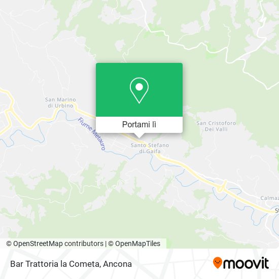 Mappa Bar Trattoria la Cometa