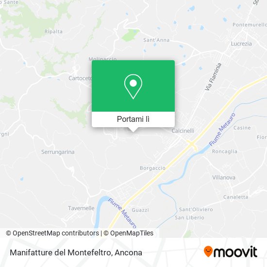 Mappa Manifatture del Montefeltro