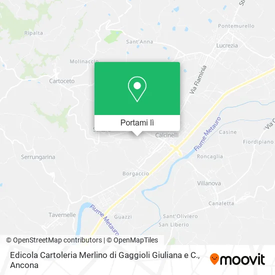 Mappa Edicola Cartoleria Merlino di Gaggioli Giuliana e C.