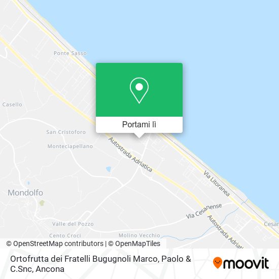 Mappa Ortofrutta dei Fratelli Bugugnoli Marco, Paolo & C.Snc