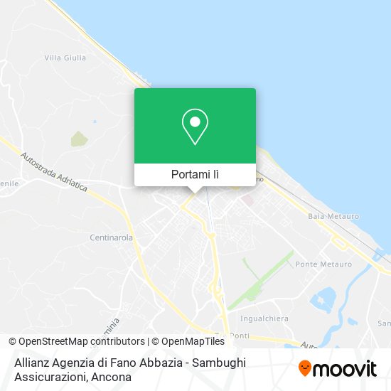 Mappa Allianz Agenzia di Fano Abbazia - Sambughi Assicurazioni
