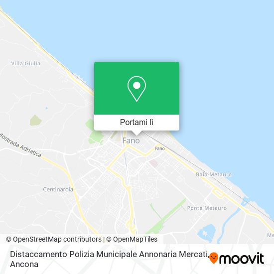 Mappa Distaccamento Polizia Municipale Annonaria Mercati