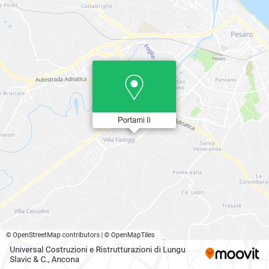 Mappa Universal Costruzioni e Ristrutturazioni di Lungu Slavic & C.