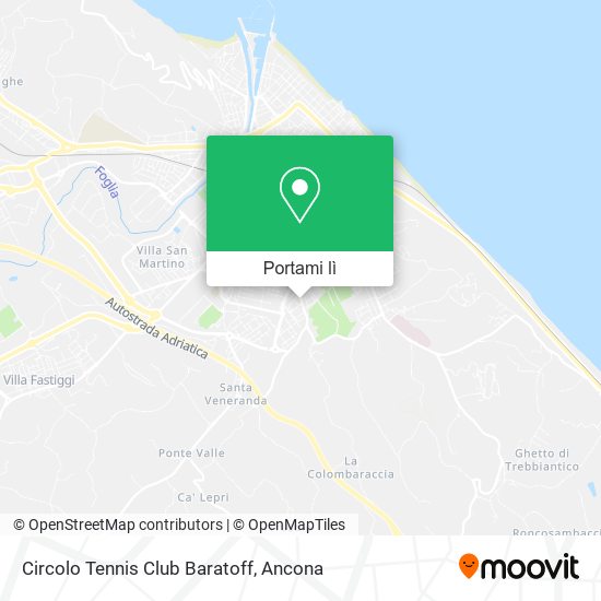 Mappa Circolo Tennis Club Baratoff