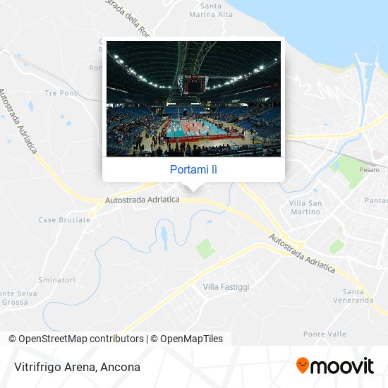 Mappa Vitrifrigo Arena