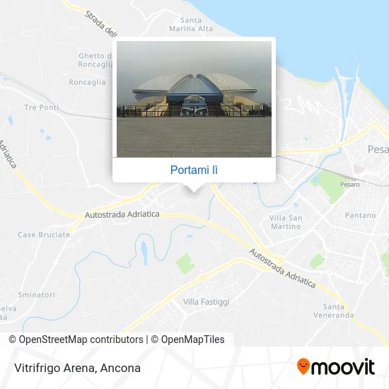 Mappa Vitrifrigo Arena