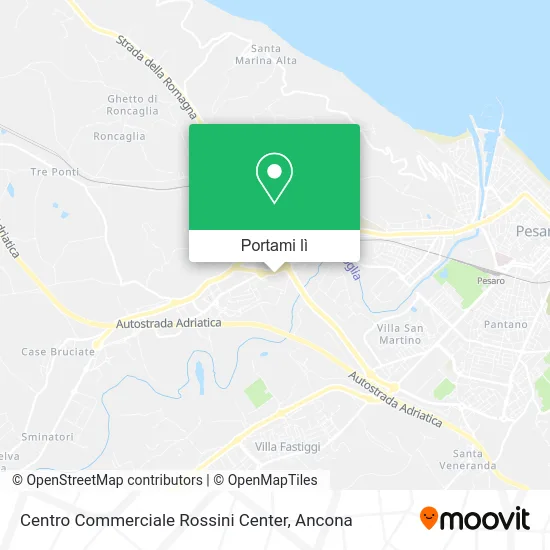 Mappa Centro Commerciale Rossini Center