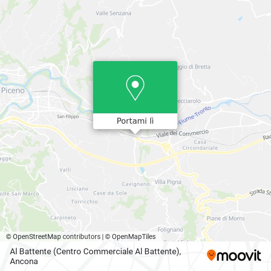 Mappa Al Battente (Centro Commerciale Al Battente)