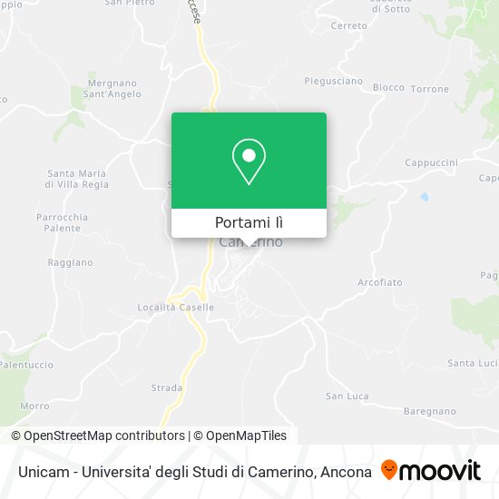 Mappa Unicam - Universita' degli Studi di Camerino